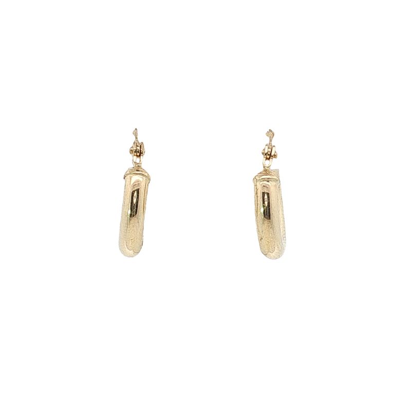 3.0mm Polished Small Hoop Earrings, 14kt