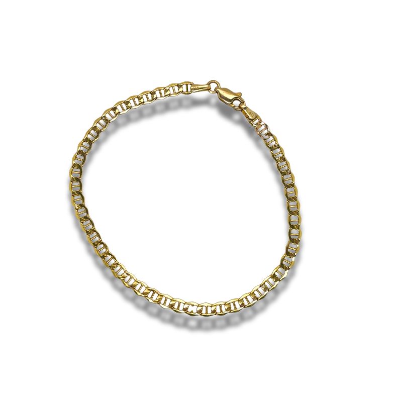 4.0mm Wide Hollow Gucci Bracelet, 10kt Yellow