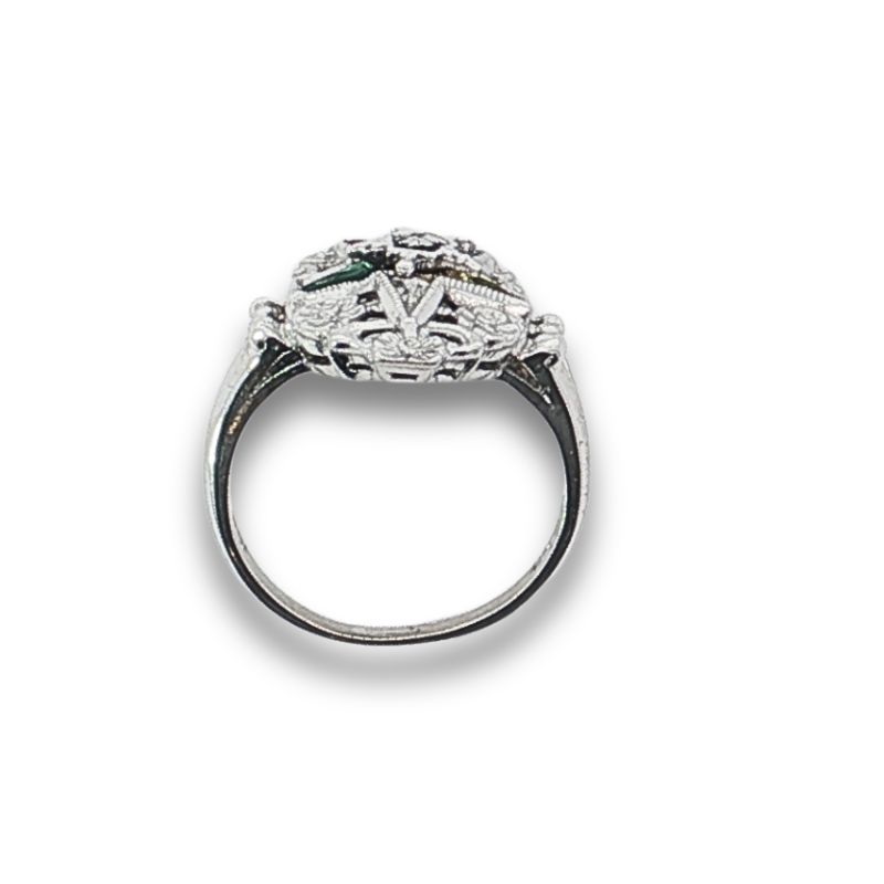 5 Pointed Masonic Star Rainbow Color Ring, 10kt - Image 2