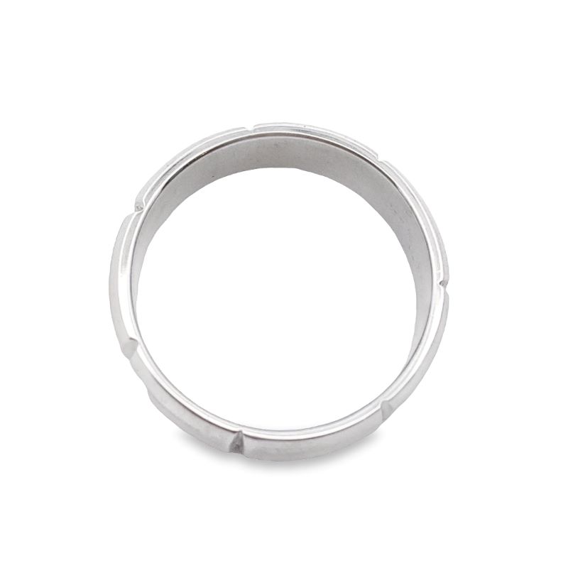 7mm Diamond-Cut Groove Gents Wedding Band, 14kt - Image 2