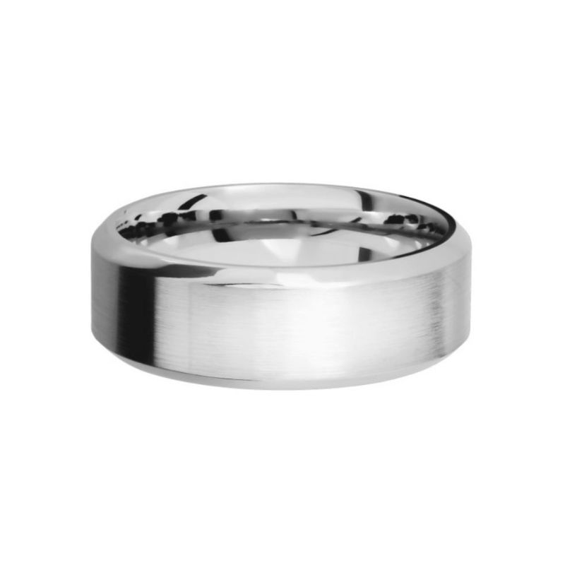 8mm Bevel Band, 14kt White
