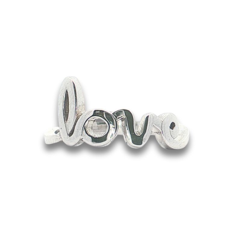 Love Script Ring, 14kt White