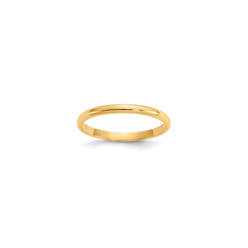 1.5mm Domed Pinky Ring, 10kt Yellow