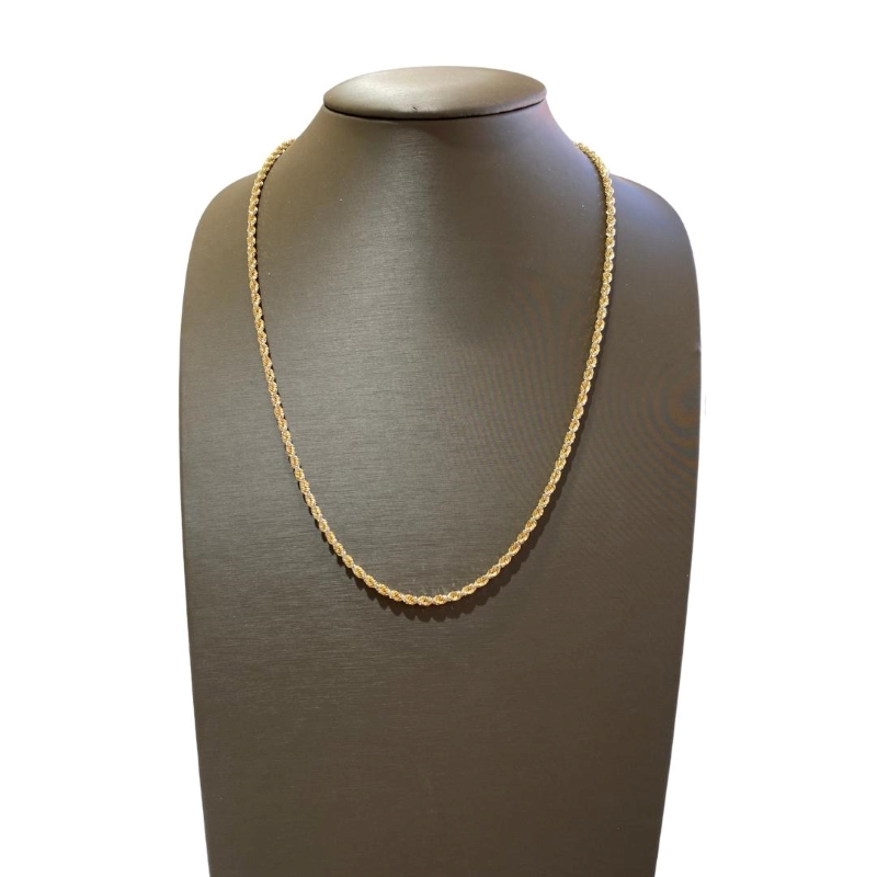 3.5mm Two-Tone Diamond Cut Rope Chain, 24~22 - Image 2