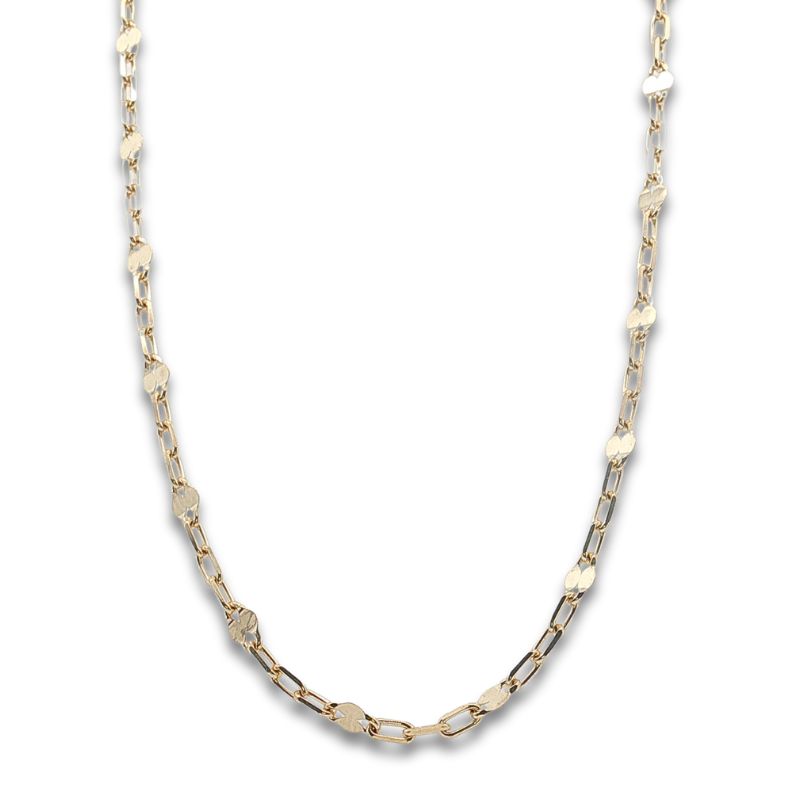 Cable DIsc Chain, 14kt Yellow