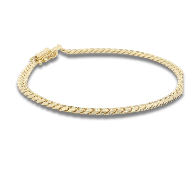 4.0mm Solid Miami Cuband Bracelet, 14kt - Image 2