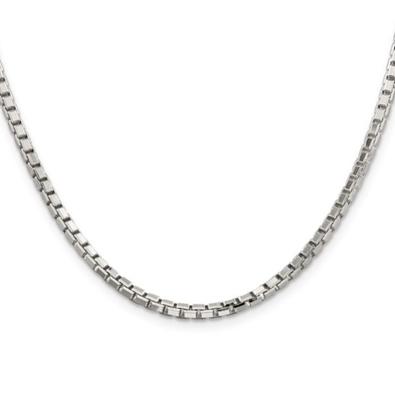 Polished Sterling SIlver Box chain 3.2mm
