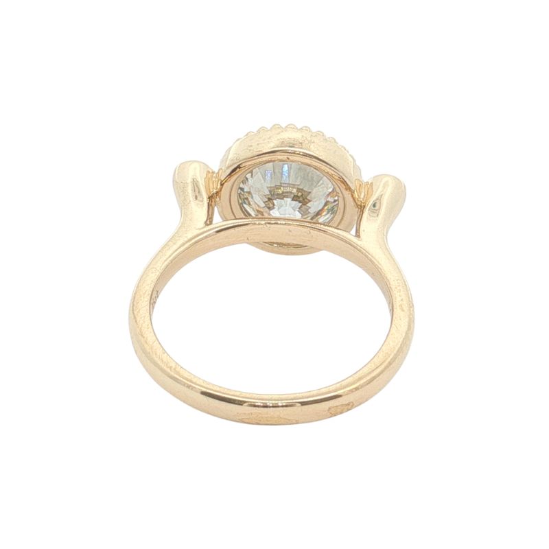 2.25ctw Bezel Milligrain Engagement Ring, 14kt Yellow - Image 3