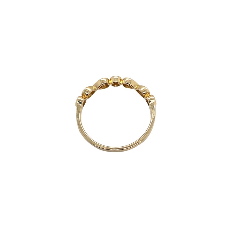 14ky milgrain style infinity bezel set diamond band - Image 2