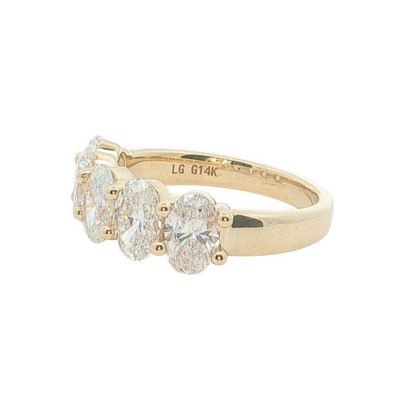 5 Stone Oval 2.75ctw Diamond Ring, 14kt Yellow - Image 2