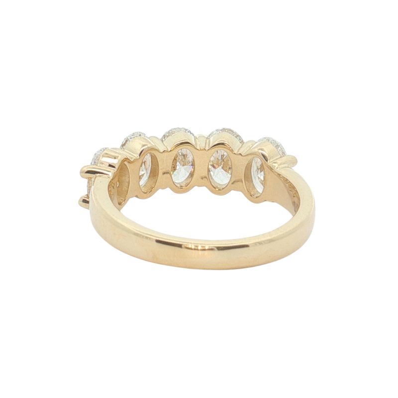 5 Stone Oval 2.75ctw Diamond Ring, 14kt Yellow - Image 3