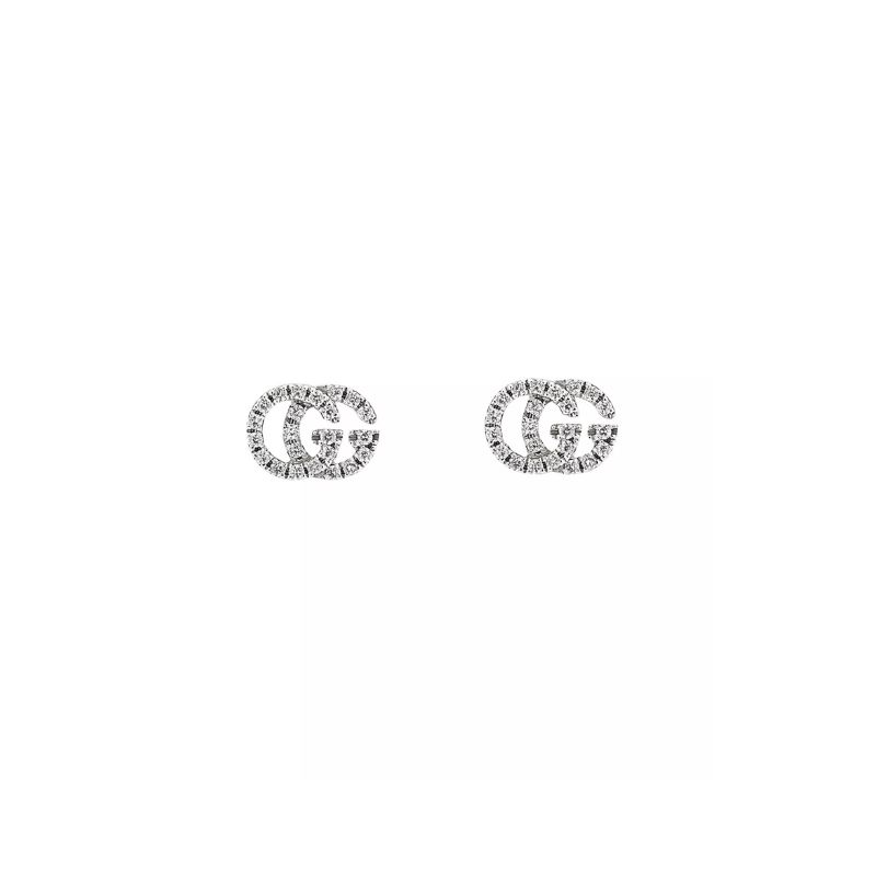 Gucci Interlocking Diamond Studs, Ref#YBD48167800100U