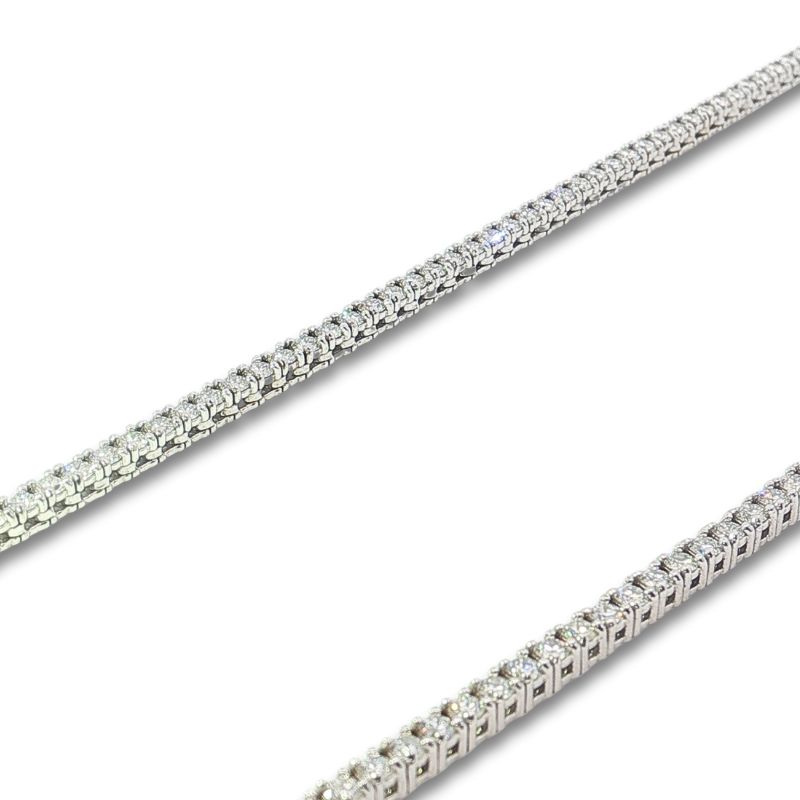 5.00ctw Lab grown Diamond Tennis Necklace, 14kt White - Image 2