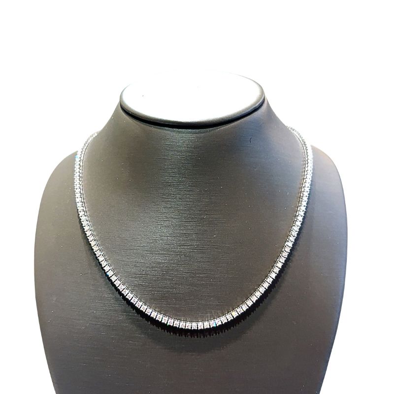5.00ctw Lab grown Diamond Tennis Necklace, 14kt White