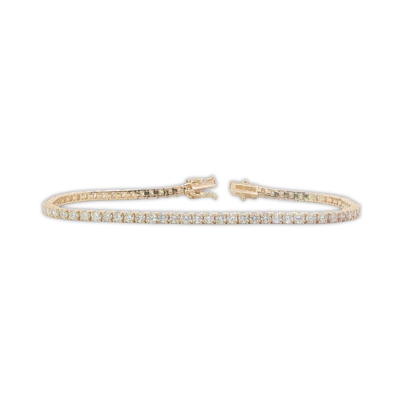 3.50ctw Diamond Tennis Bracelet, 14kt Yellow