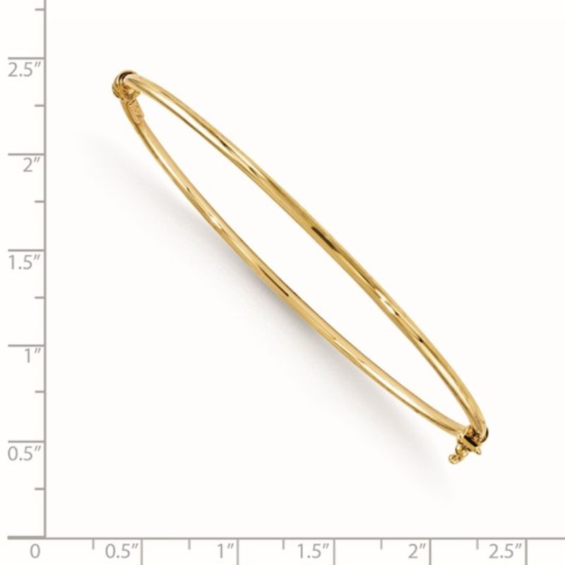 2mm Hinged Bangle, Made in Italy - Image 2