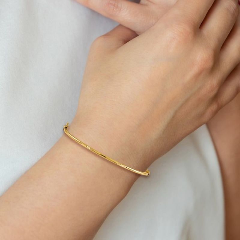 2mm Hinged Bangle, Made in Italy - Image 3