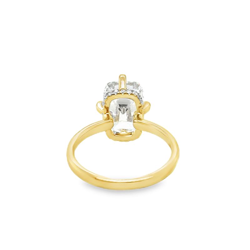 4.00ctw Old European Cut Compass Prong Solitaire, 14kt Yellow - Image 2
