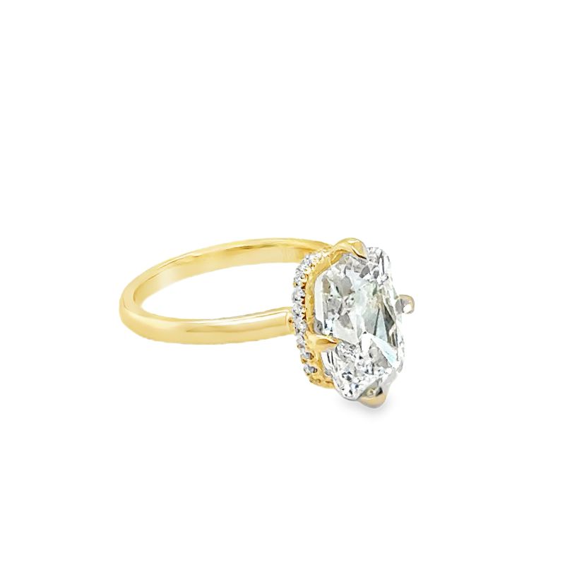 4.00ctw Old European Cut Compass Prong Solitaire, 14kt Yellow - Image 4