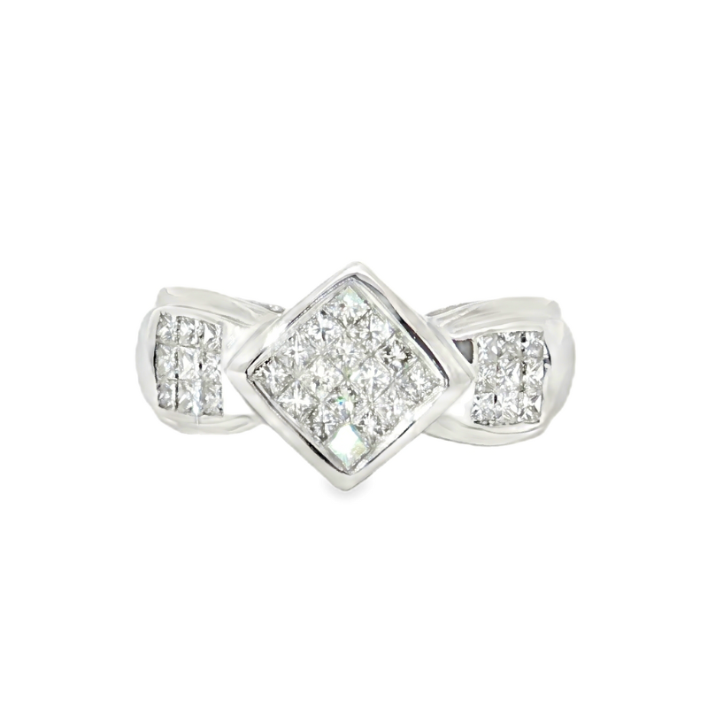 1.00ctw Invisible Ring Hand Ring, 14kt