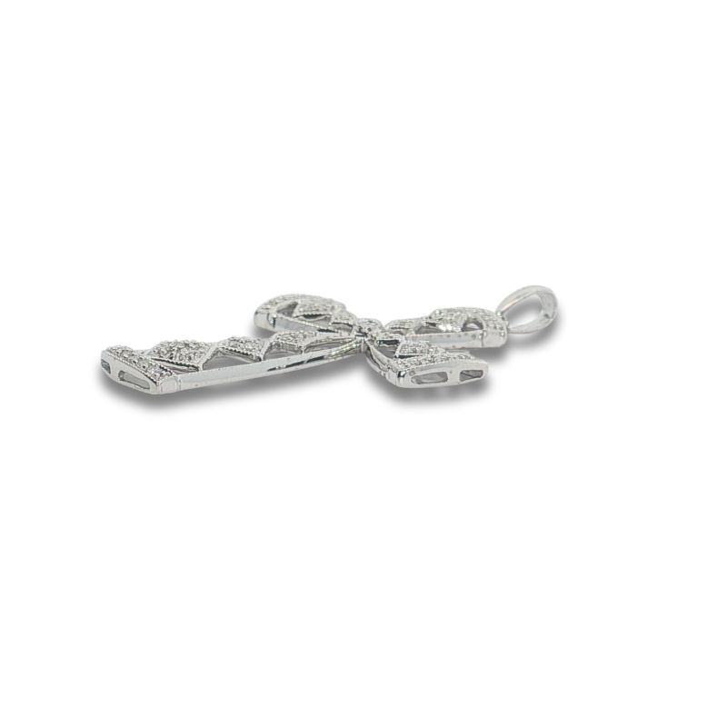 Open Filligree Diamond Cross, 0.25ctw - Image 2