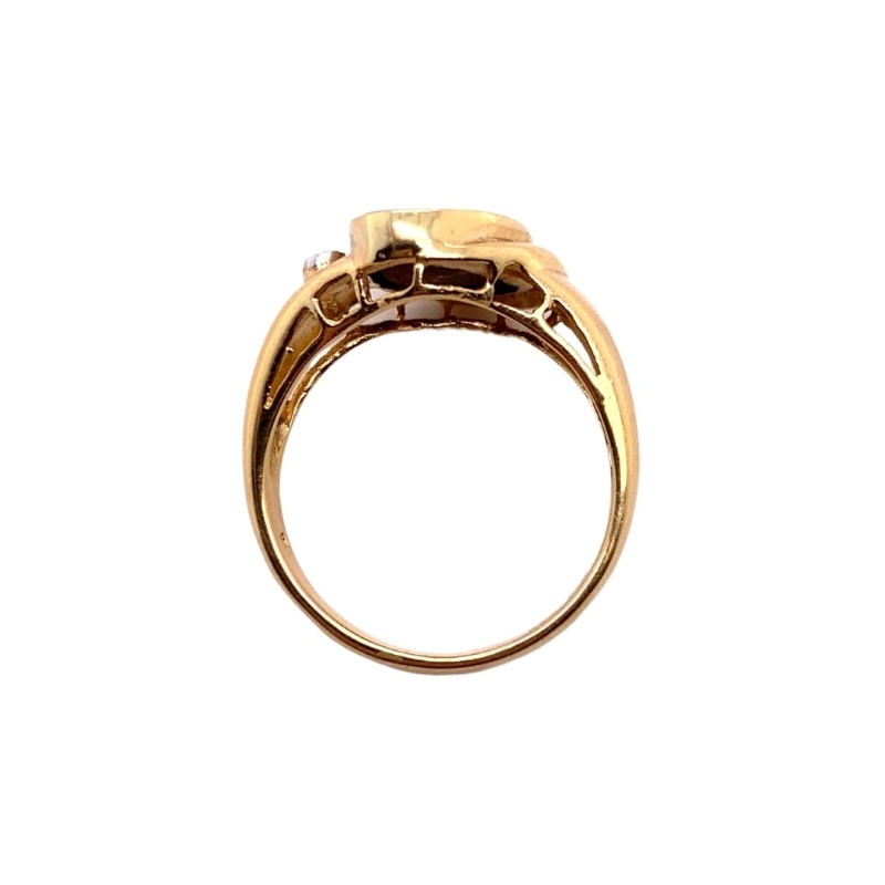 Oval Opal and Mini Diamond Ladies Ring - Image 3