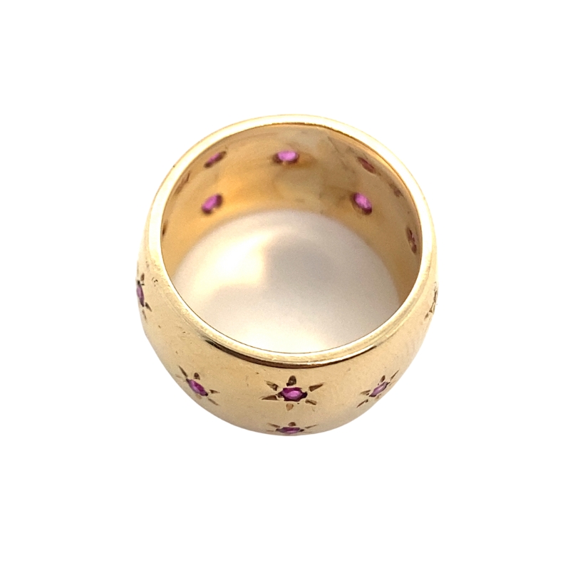 Wide Star Set Design Ruby Ring - Image 2
