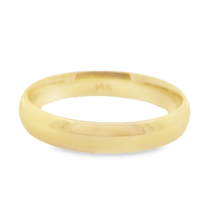 4.0mm Dome Polished Band, 14kt Yellow - Image 2