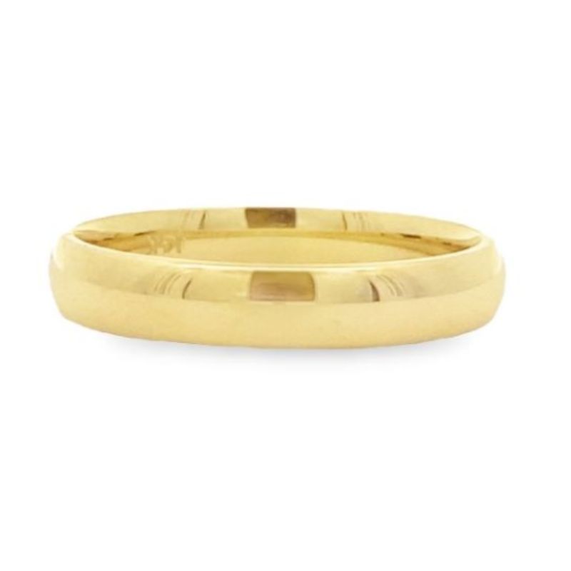4.0mm Dome Polished Band, 14kt Yellow