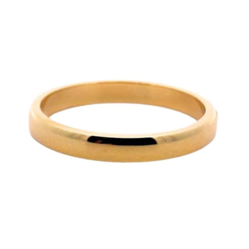 3mm Dome Band, 18kt Yellow
