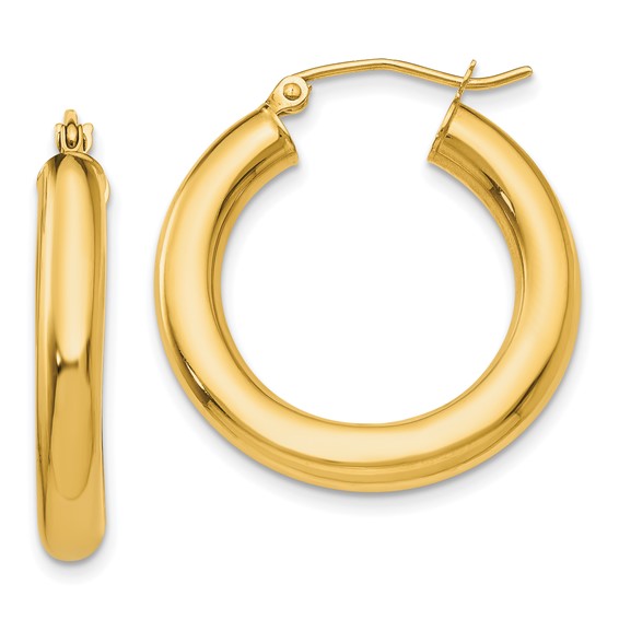 Classic Hoop Series, 4mm, 14kt Yellow