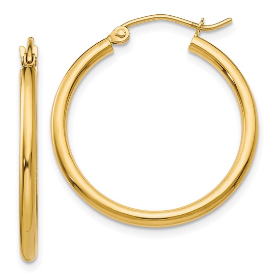 Classic Hoop Series, 2mm, 14kt Yellow Gold
