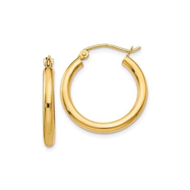 Mid-Size 20mm Hoops, 14kt Yellow Gold