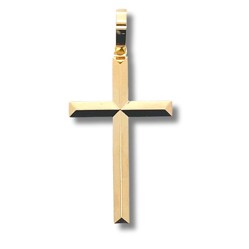 Large Pyramid Cross, 14kt Yellow