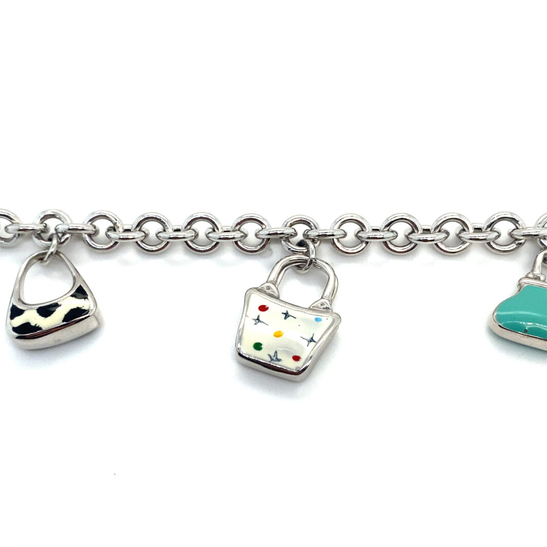 Beaded Purse Charm Bracelet