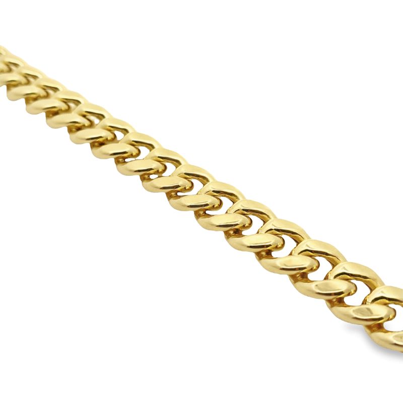 9.5mm Wide Miami Cuban Bracelet, 10kt Yellow - Image 2