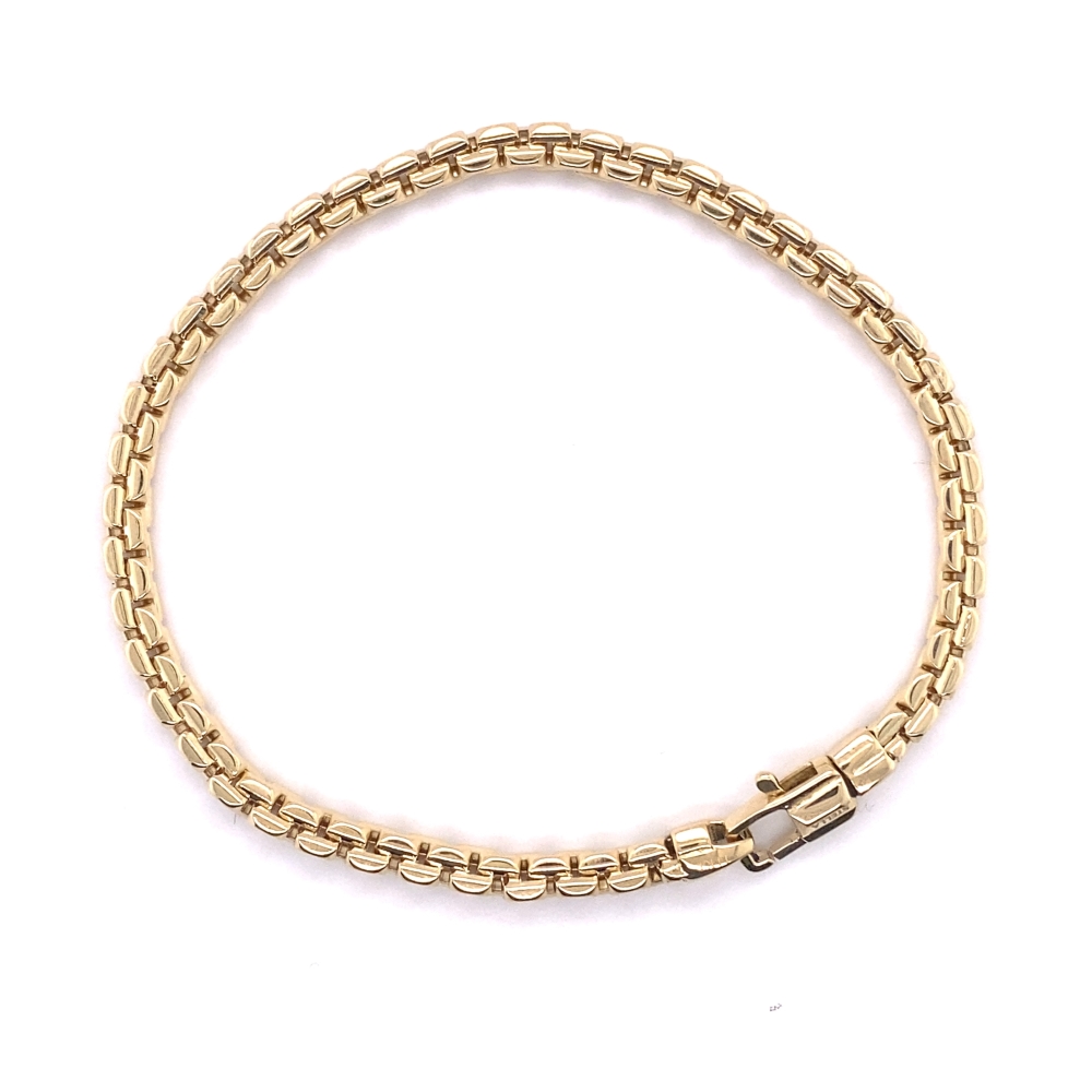 4.5mm Cardano Box Bracelet, 14kt