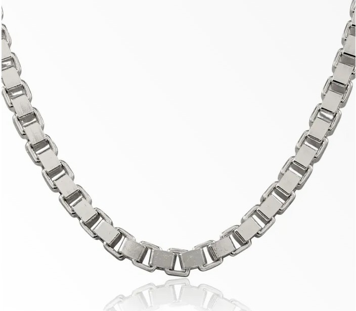 7.0mm Box Chain, Sterling Silver