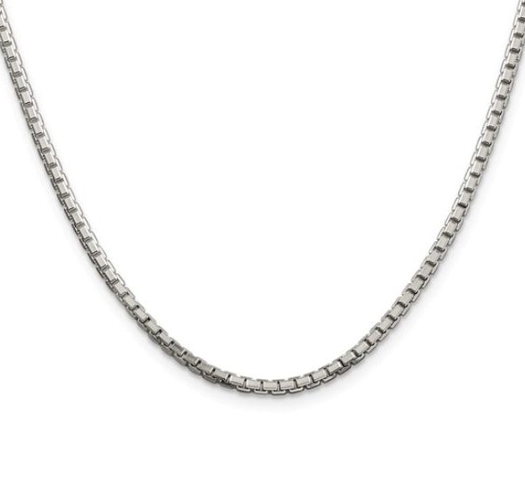 2.5mm Octagonal box Chain, Sterling Silver