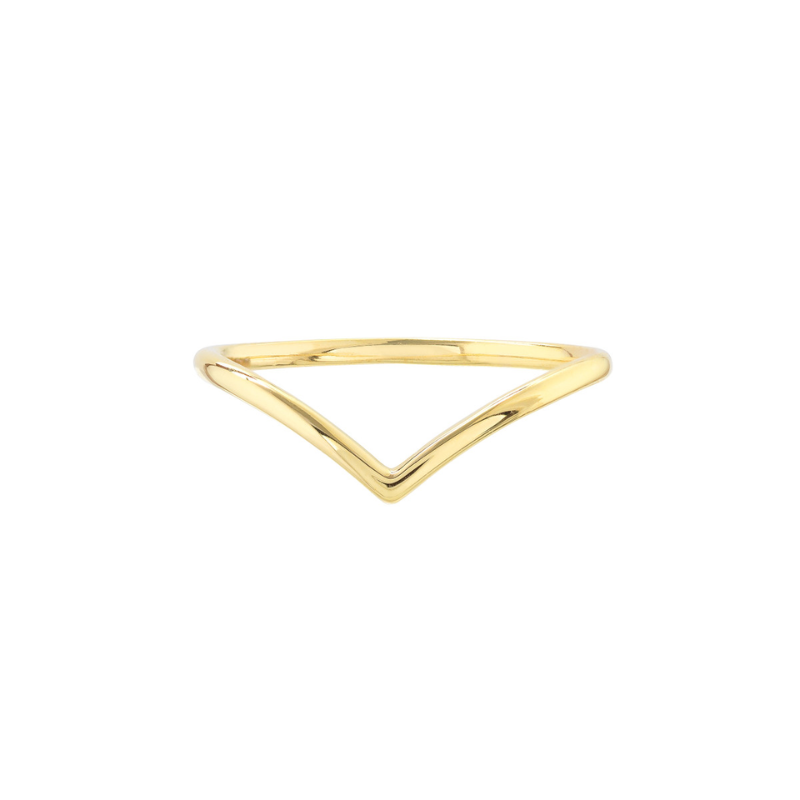 Chevron Wire Ring in 14KT Yellow Gold