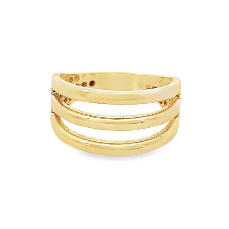 Three Tier Hollow Fashion Ring 14kt