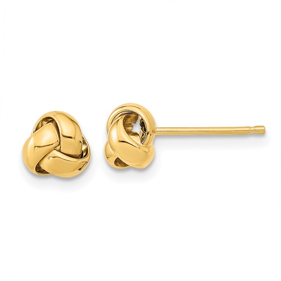 Love Knot Post Earrings, 14kt Yellow