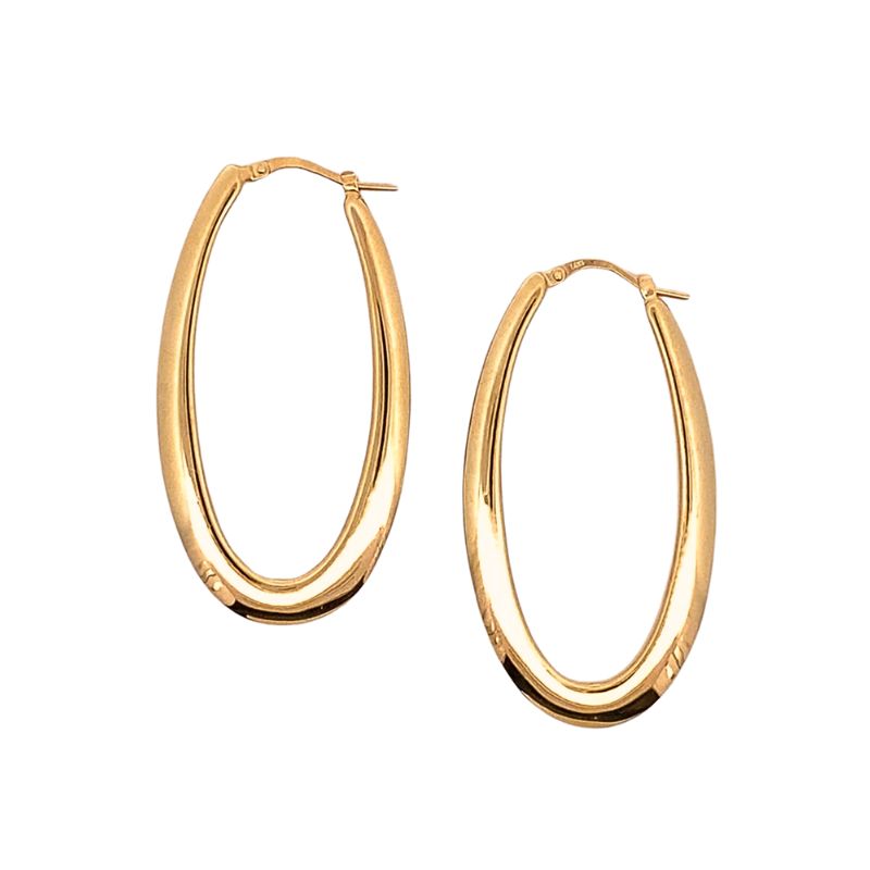Large Tapering Oval Hoops