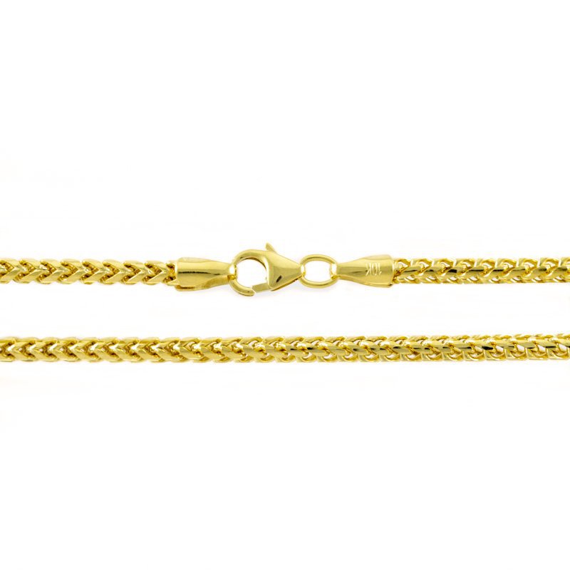 2.25mm D/C Franco 22~22 Long, 14kt Yellow