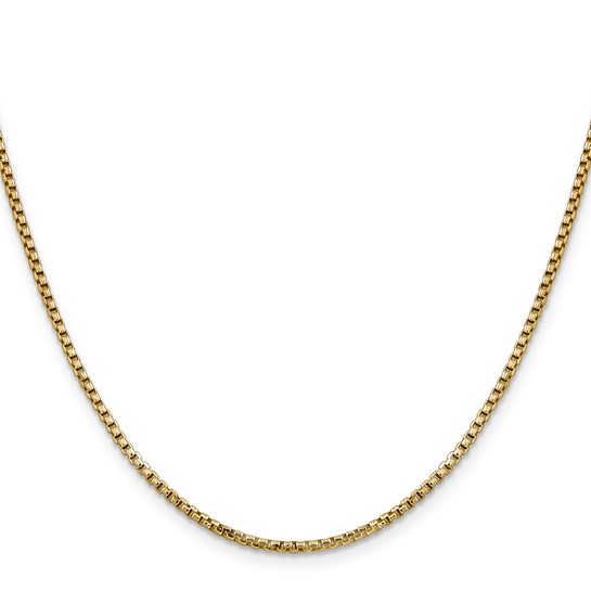 1.8mm Rounded Box Chain, 14kt Yellow