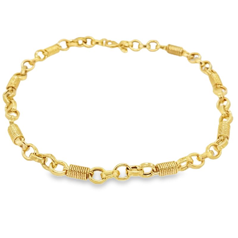 Fancy Coil 9.0mm Wide Gold Necklace, 14kt - Image 2