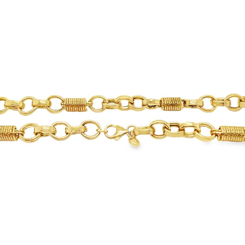 Fancy Coil 9.0mm Wide Gold Necklace, 14kt - Image 3