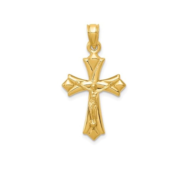 Mid-Size Crucifix, 14kt Yellow