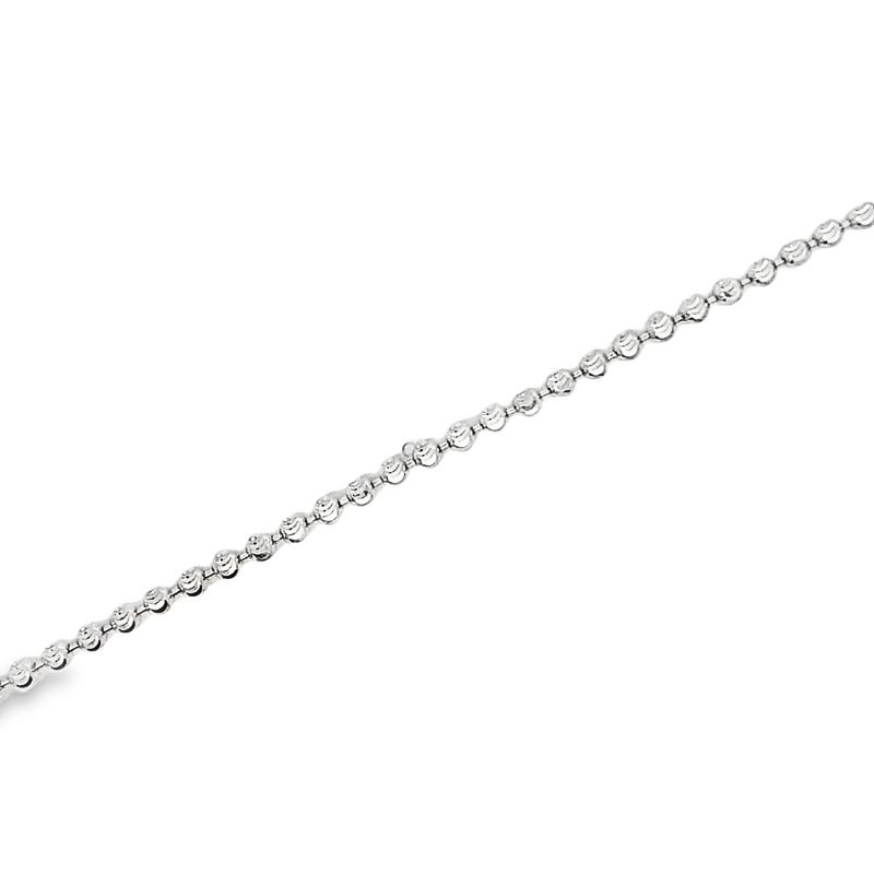 Diamond Cut Mezzelona Bracelet, 14kt White Gold - Image 2