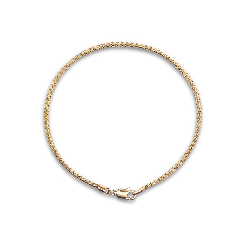 1.7mm Franco Chain Bracelet 7~22